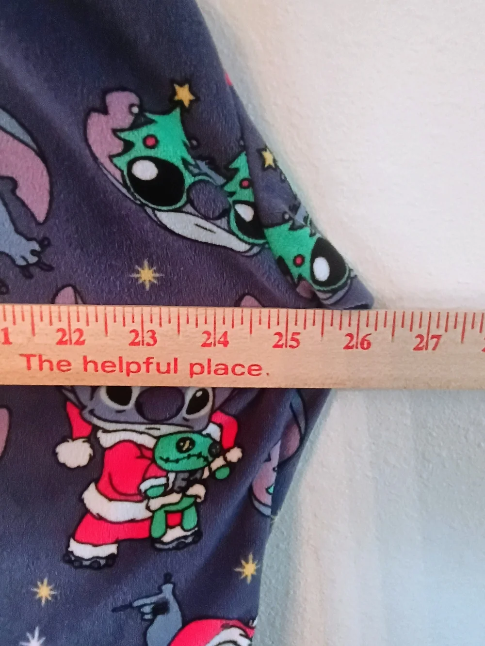 Disney Stitch Christmas Pajama Set XL 16-18 Holiday Lounge Sleepwear Cozy Eomen - Picture 8 of 11